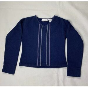 Energie Girls Sweater Pullover Longsleeve Fleece Navy Blue  In Size Medium
